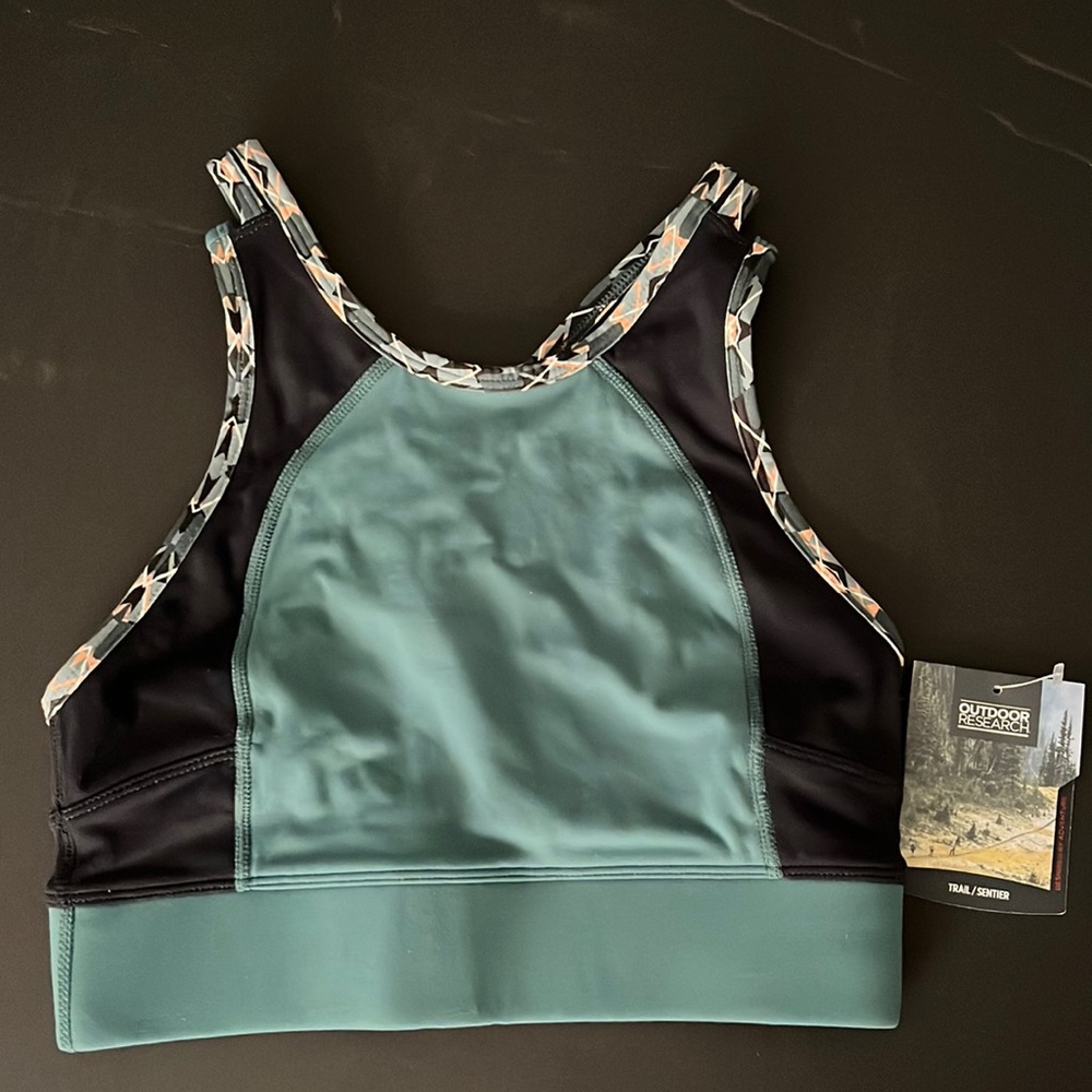Women's Vantage Crop Top Mediterranean/black XS